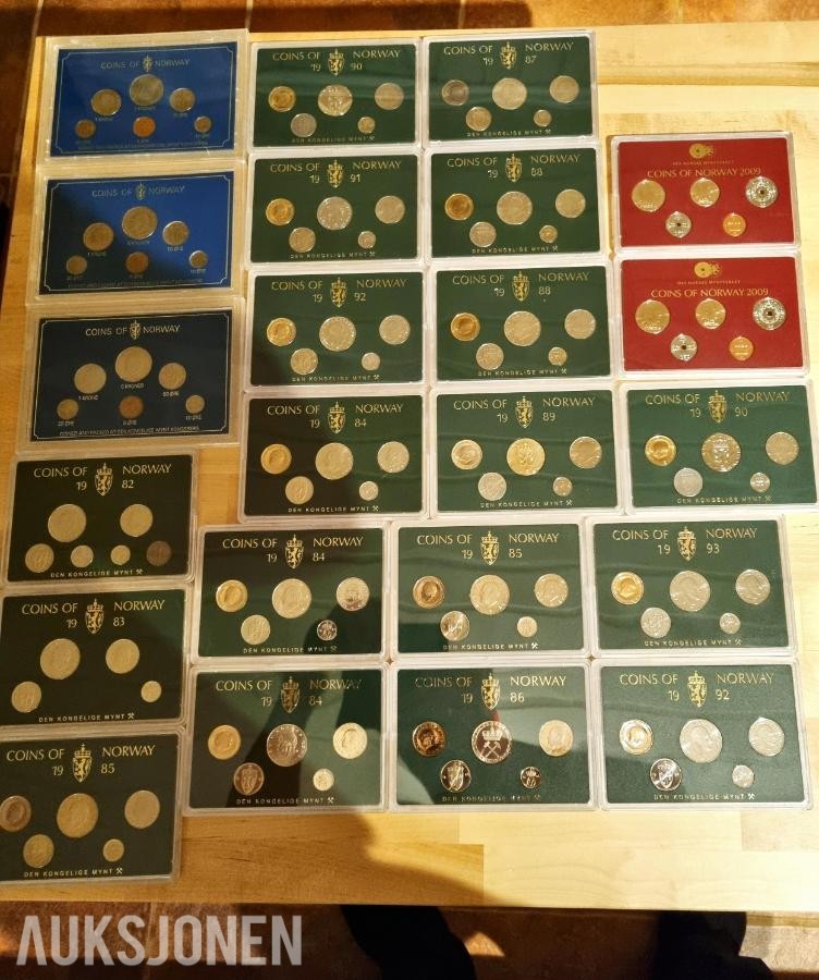 NORGES BANK - COINS OF NORWAY - MYNTSETT SAMLING
